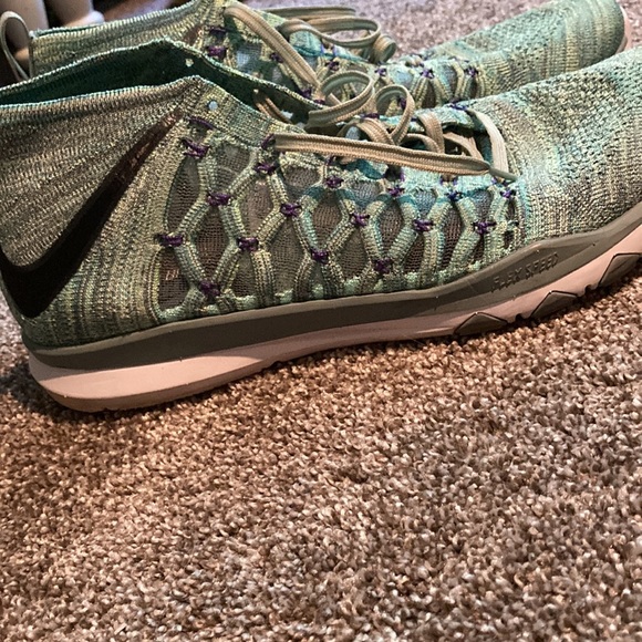 Mens Nike Train Ultrafast Flyknit Enamel Green Black Cannon - Picture 2 of 6